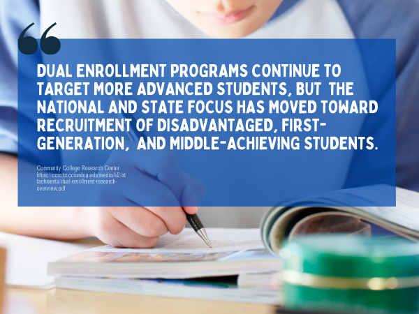 Online HS dual enrollment fact 1